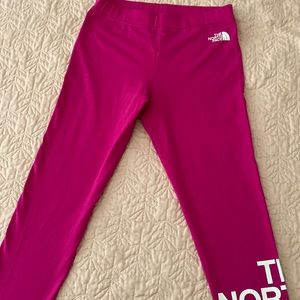 The north face girl cotton leggings size XL.
